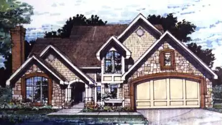 image of 2 story traditional house plan 1527